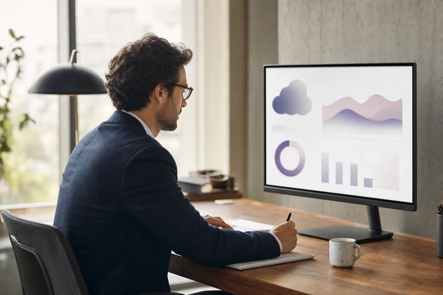 Analyst reviewing cloud cost trends