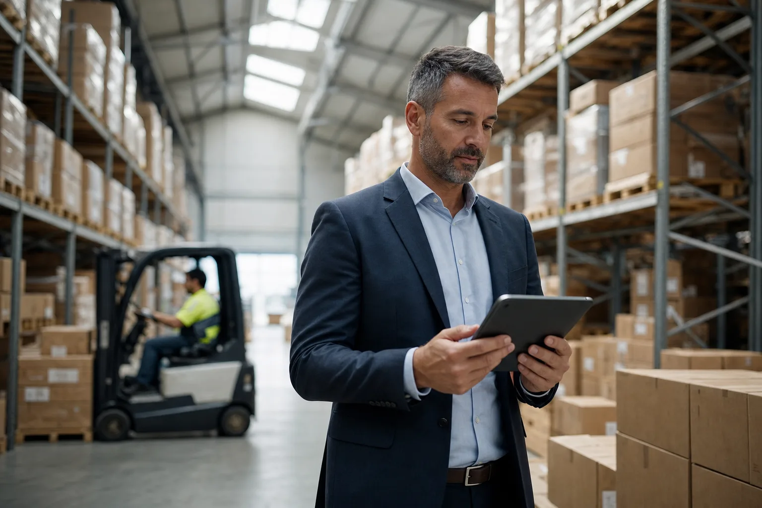 Operations manager in a distribution warehouse